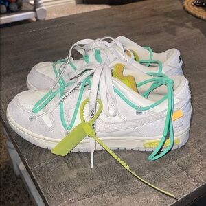 Size 7 Nike x Off White Dunk "Lot 14"